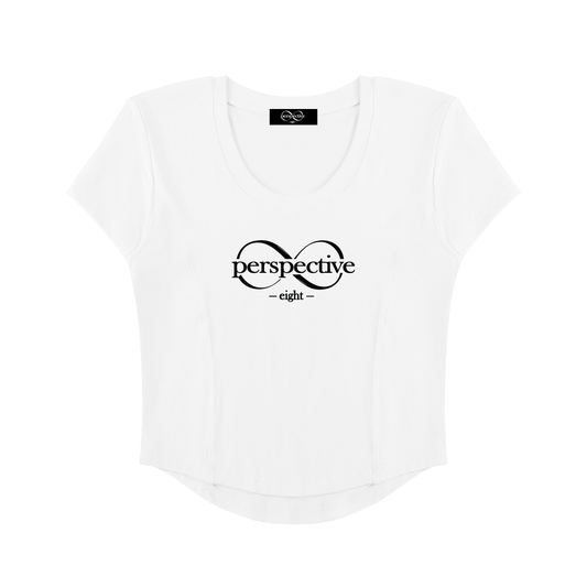 Blanc Perspective Paneled Cropped Tee